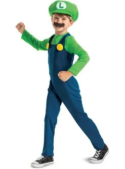 Funidelia Basis Luigi Kostuum Voor Jongens - Super Mario Bros
